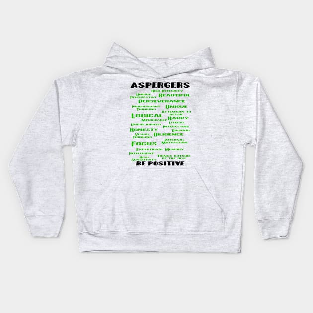 Aspergers Be Positive Kids Hoodie by V33Art